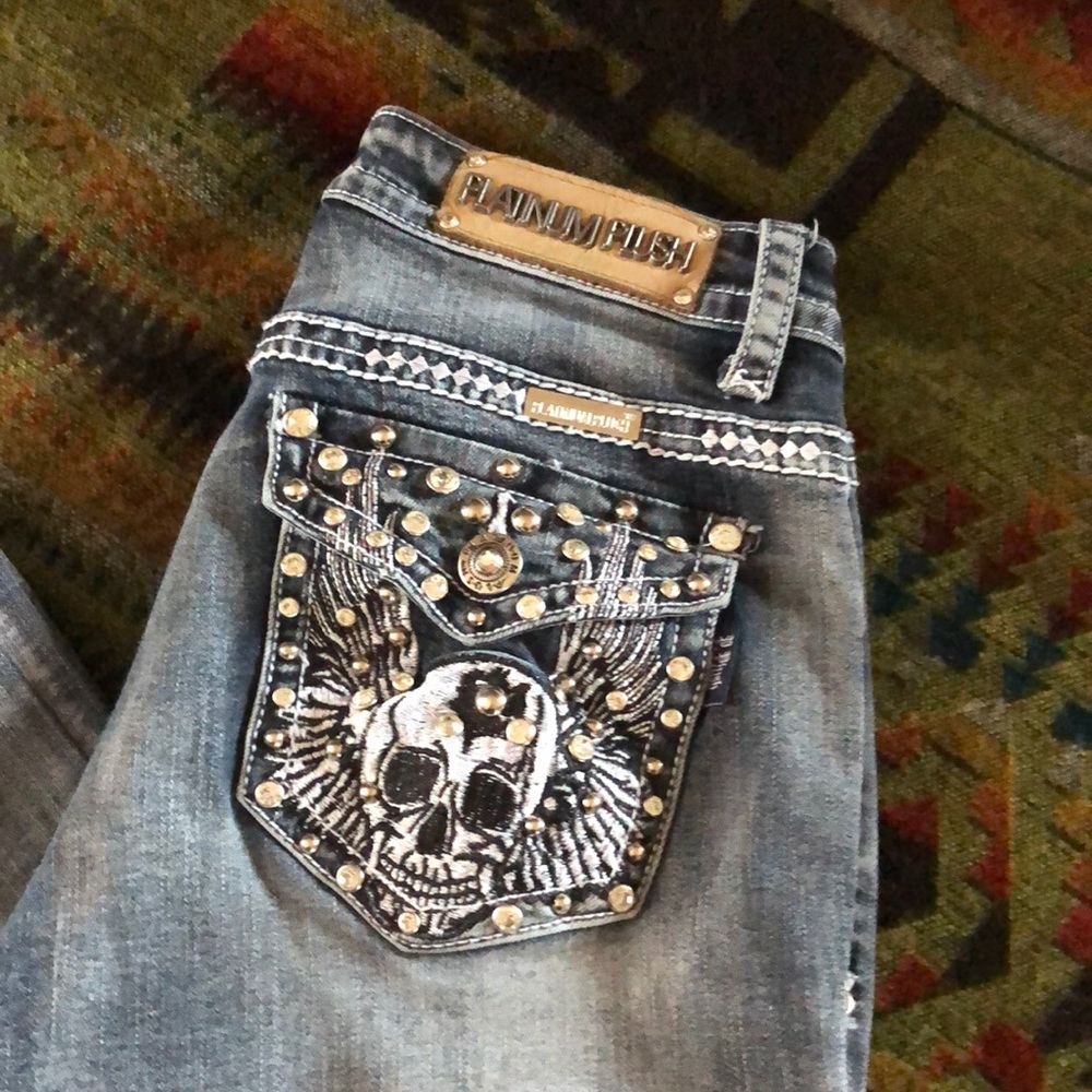 Platinum plush jeans